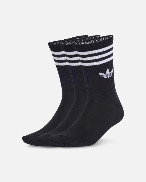 Adidas 3-Stripes Crew Socks 3 Pack Black/White
