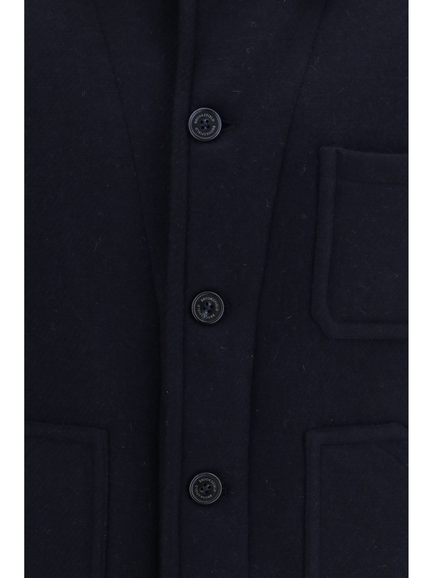 Brooksfield Wool Work Shirt Jacket — Navy