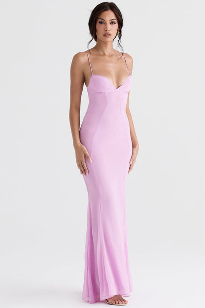pink maxi dress