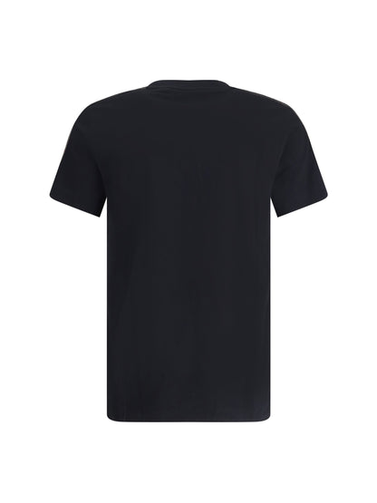 Burberry Archivio Check-Striped T-Shirt — Black