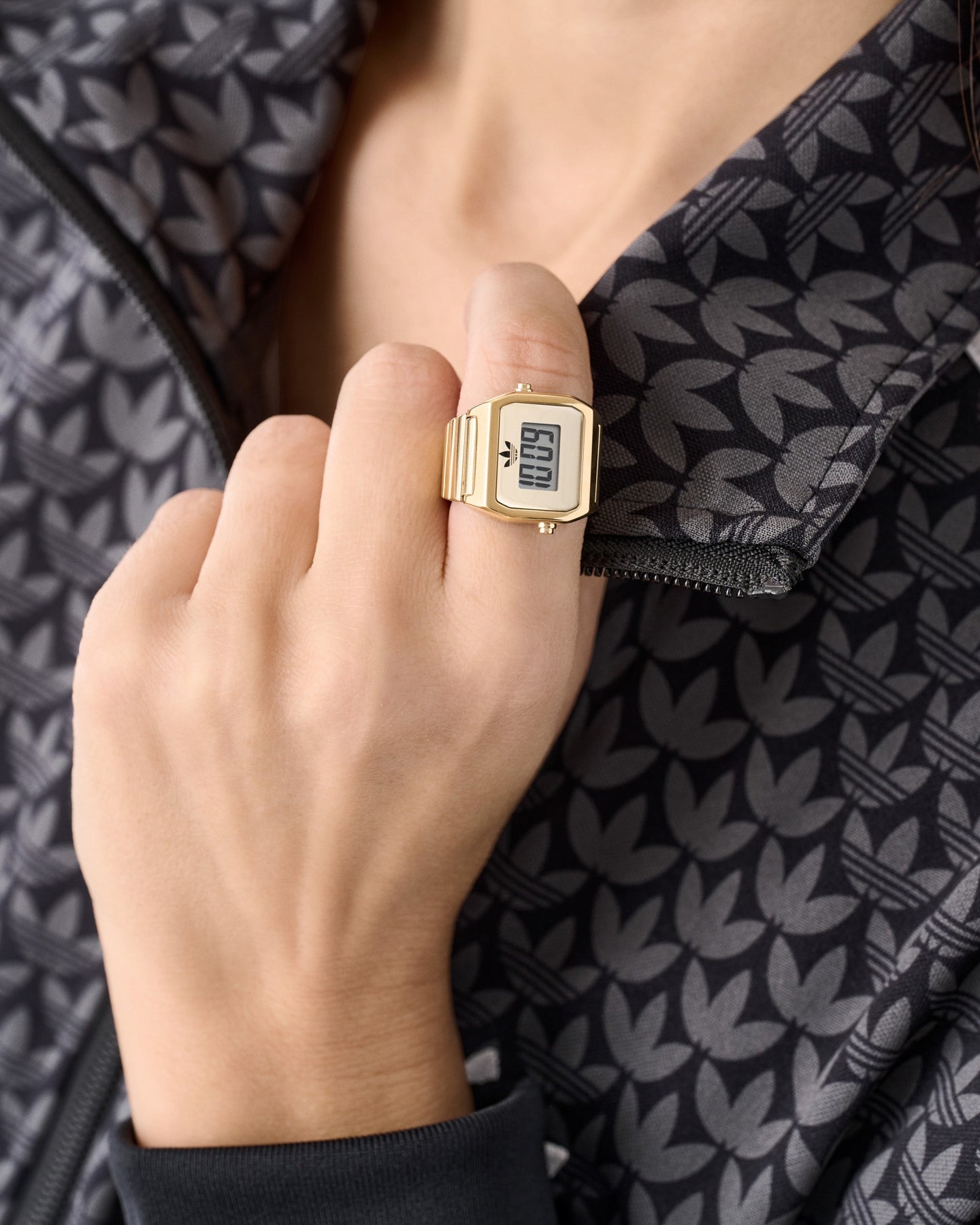 Adidas Digital Two Ring Watch Gold