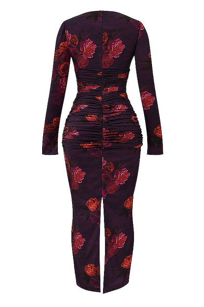 romantic floral maxi dress