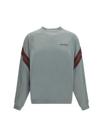 Palm Angels Logo-Embroidered Track Sweatshirt — Gray