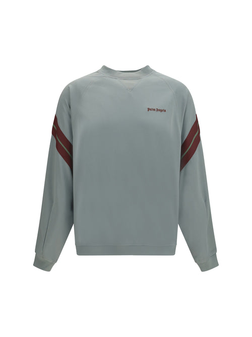 Palm Angels Logo-Embroidered Track Sweatshirt — Gray