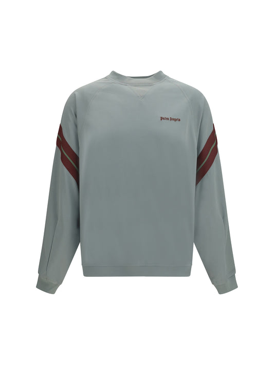 Palm Angels Logo-Embroidered Track Sweatshirt — Gray