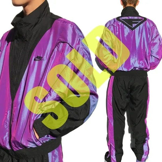 Nike Air Flight Iridescent Purple 90's Track Suit NEW