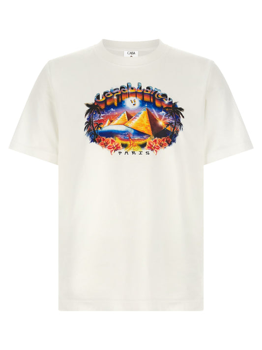 Casablanca Tourism Graphic Print T-Shirt — White