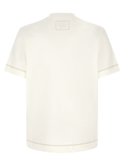 Fendi Logo-Patch Cotton T-Shirt — White