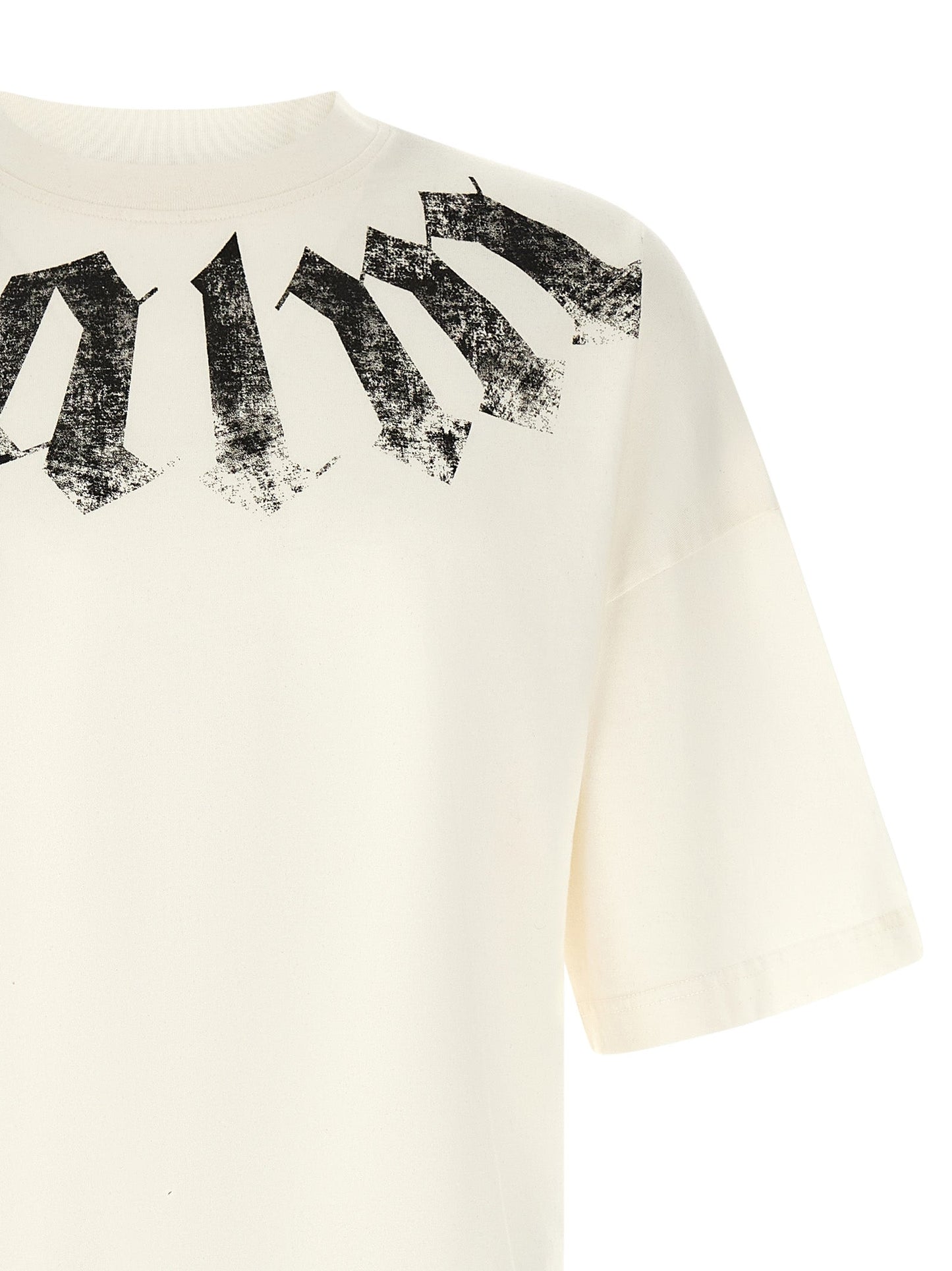 Palm Angels Logo-Print Cotton T-shirt — White