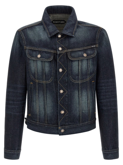 Tom Ford Selvedge Icon Jacket — Blue
