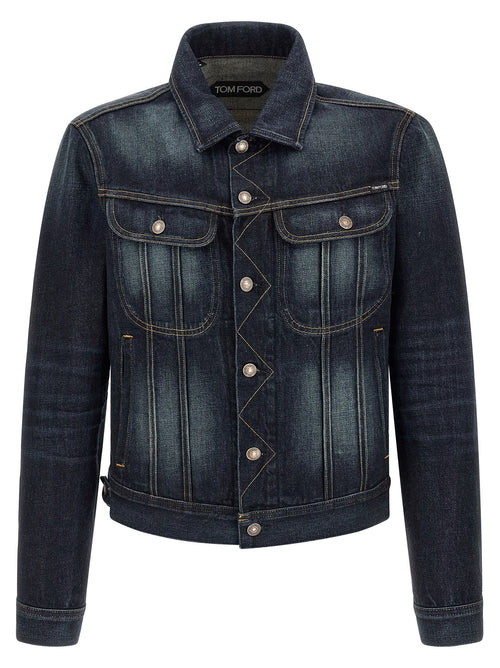 Tom Ford Selvedge Icon Jacket — Blue
