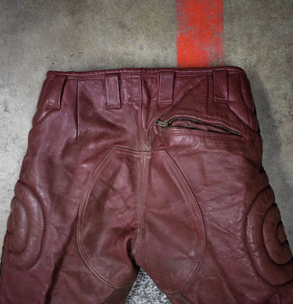 Hondaline Honda Motocross Motorcycle Red Leather MX Racing Pants 34