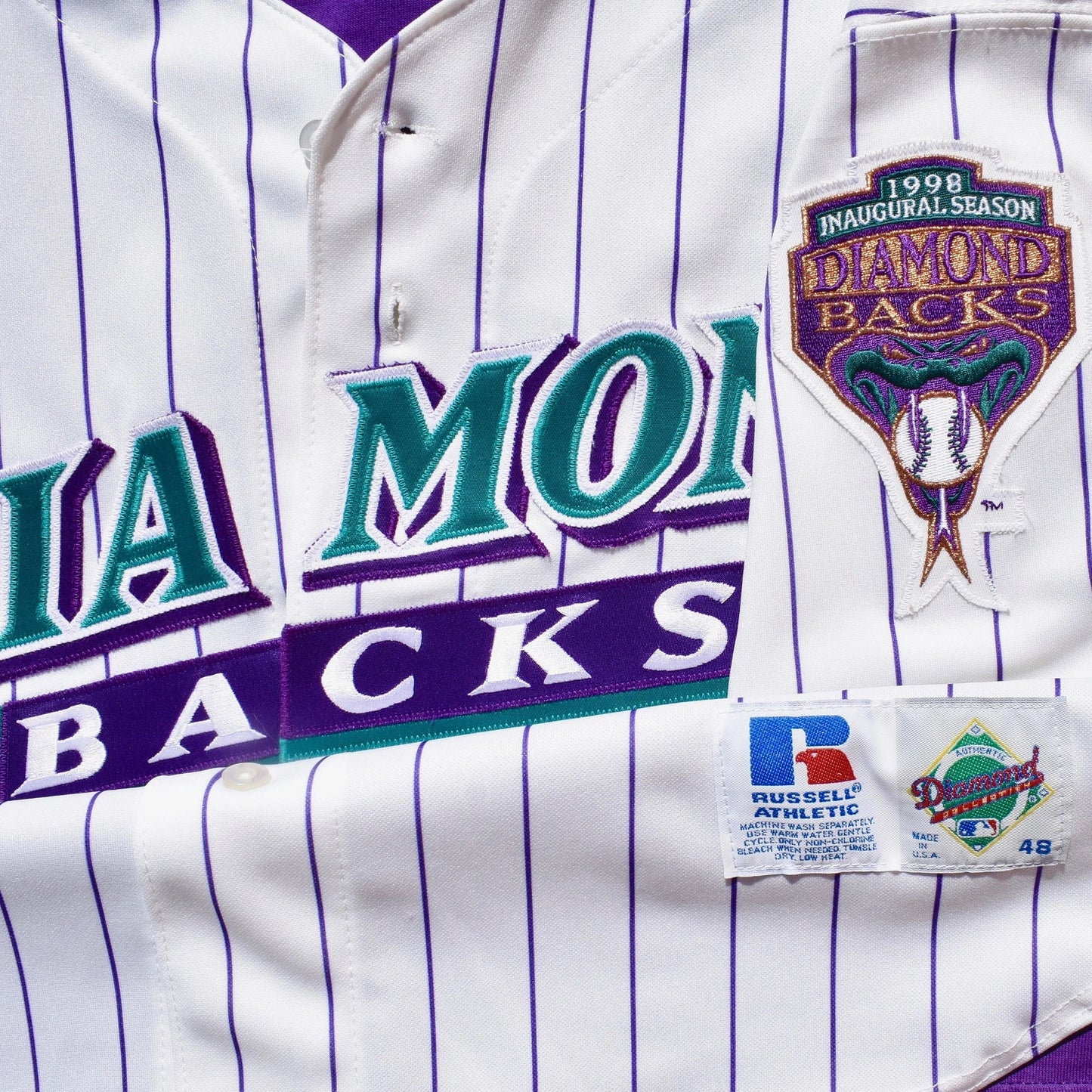 Arizona Diamondbacks 1998 Inaugural Season Authentic Game Jersey + Shirt