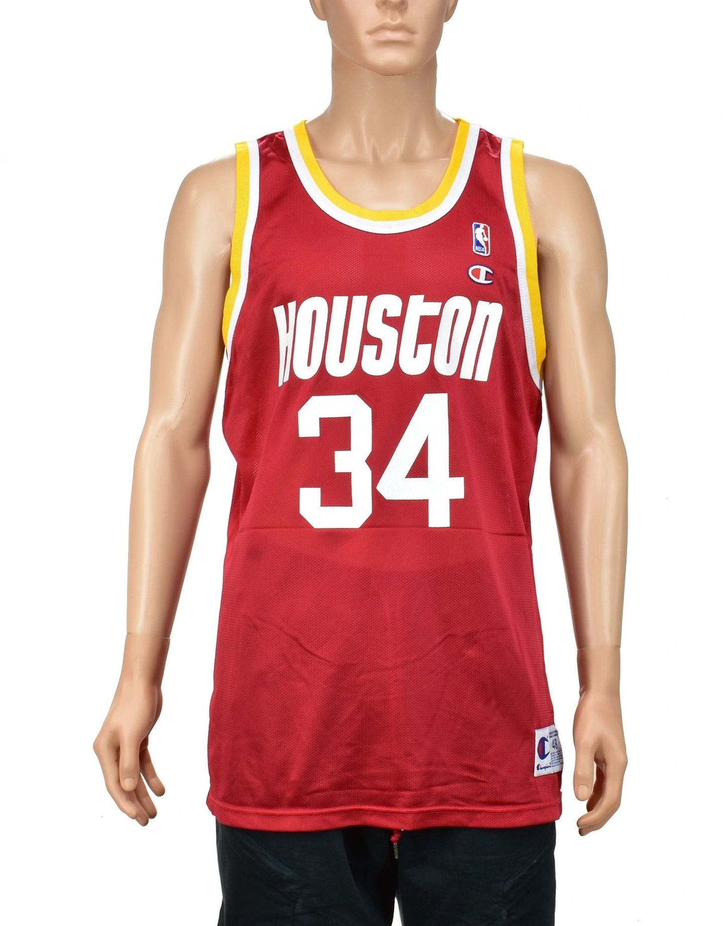 Houston Rockets Hakeem Olajuwon Champion Jersey Size 48