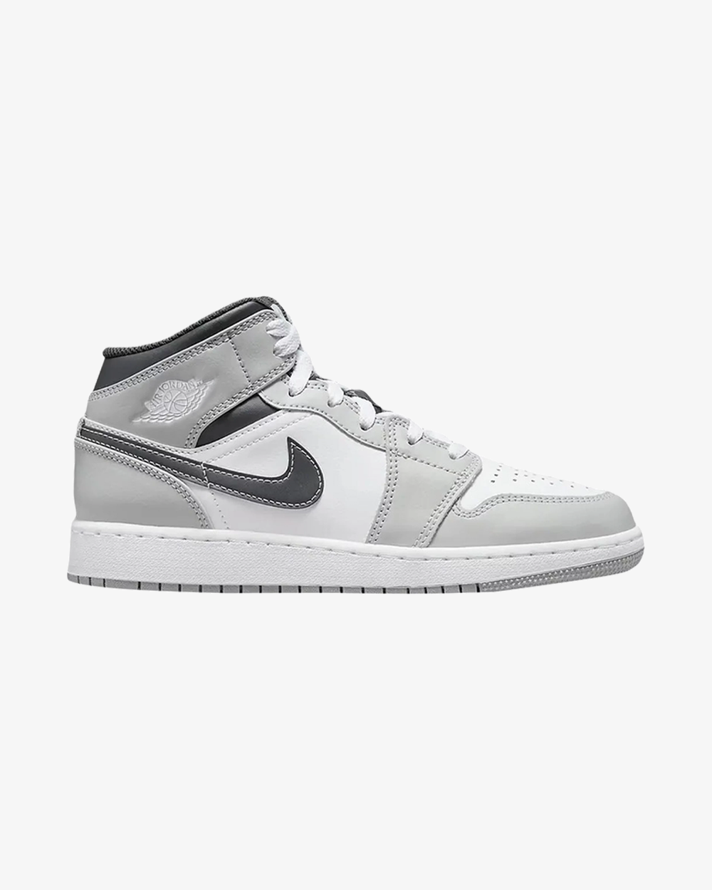 NIKE AIR JORDAN1 MID GS LIGHT SMOKE GREY ANTHRACITE