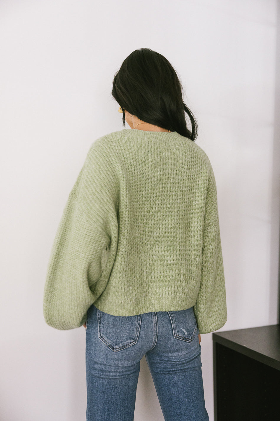 Aliyah Knit Sweater in Green - FINAL SALE