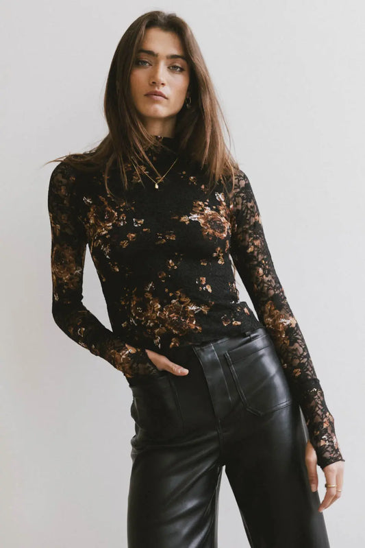 Davina Floral Lace Top - FINAL SALE