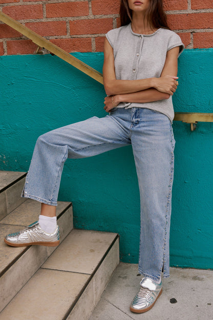 Cleo Studded Wide Leg Jeans - FINAL SALE