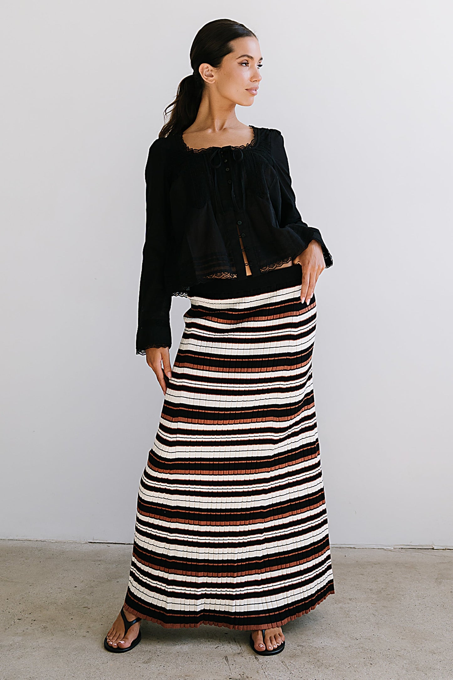 Anne Striped Maxi Skirt - test product