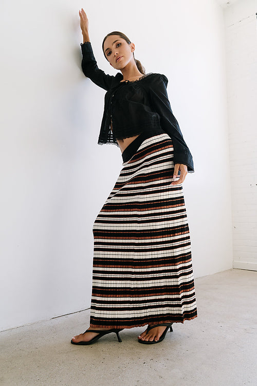 Anne Striped Maxi Skirt - test product