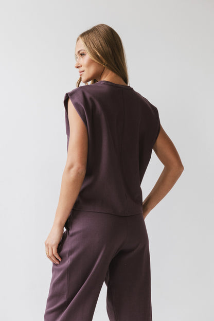Benji Muscle Tee in Plum - FINAL SALE