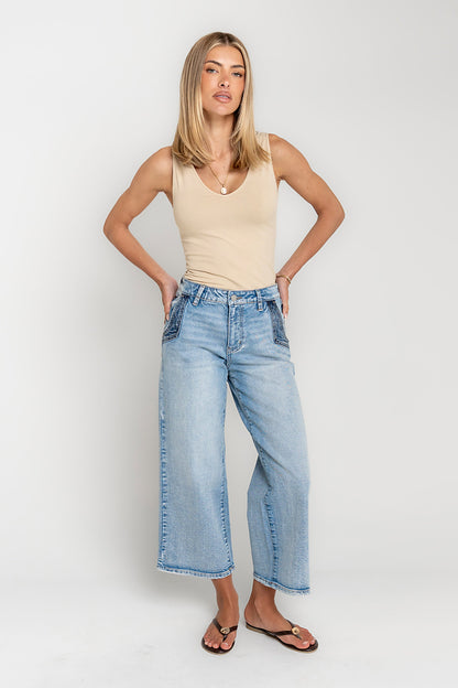 Cammie Long Tank in Stone