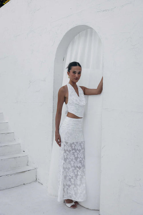 Manon Halter Cowl Crop Top