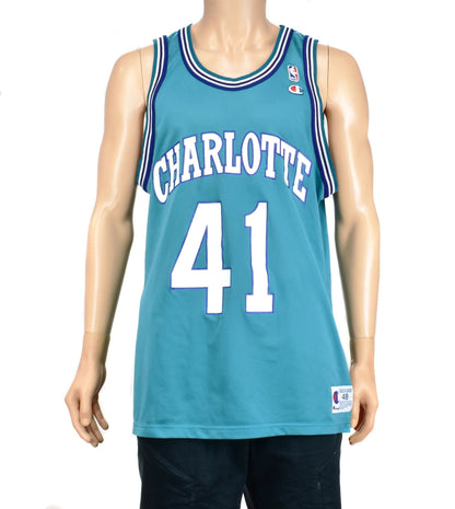 Charlotte Hornets Glen Rice Champion Jersey Sz 48