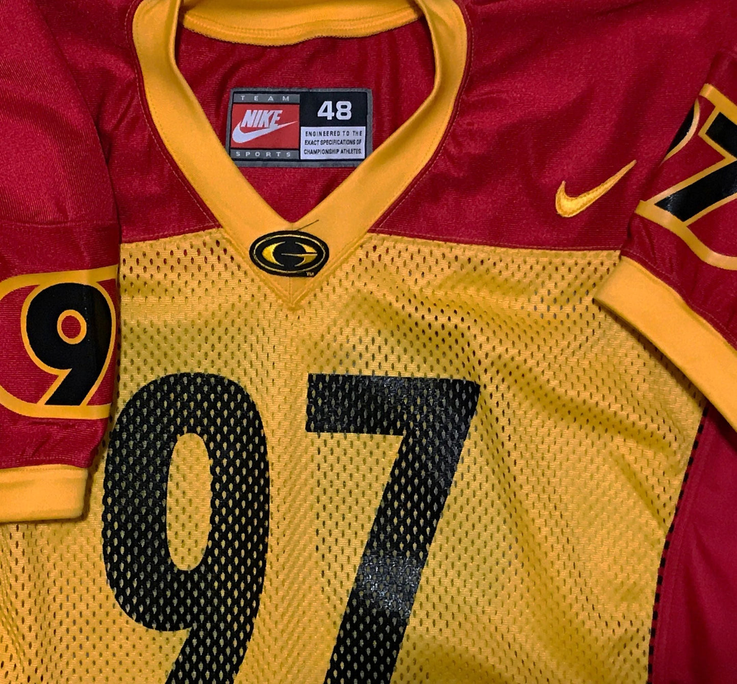 Grambling State Tigers 1997 Nike Authentic Game Jersey; Eddie Robinson's Final Season