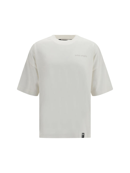 Palm Angels Logo-Embroidered T-Shirt — White