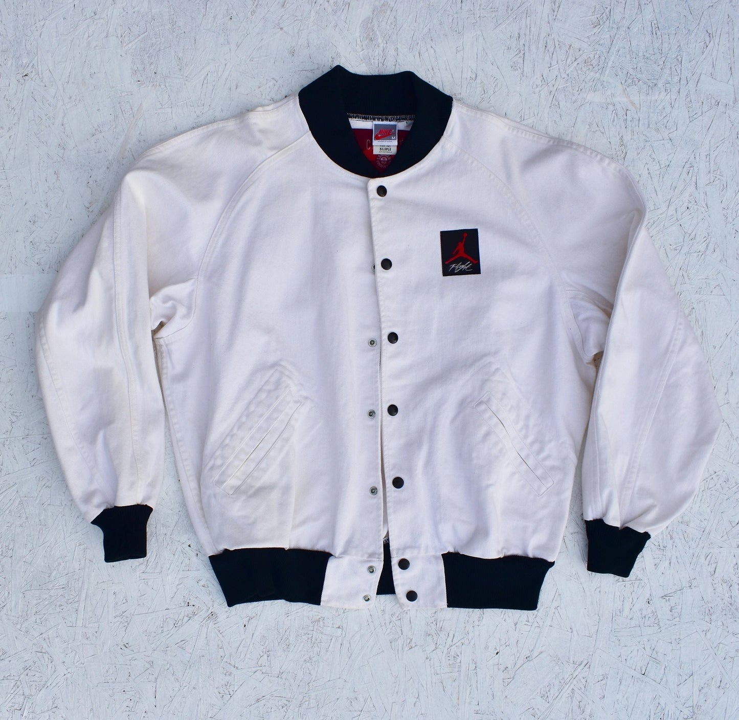 1/1 Nike Air Jordan 4 IV 1989 White Denim Sample Flight Jacket