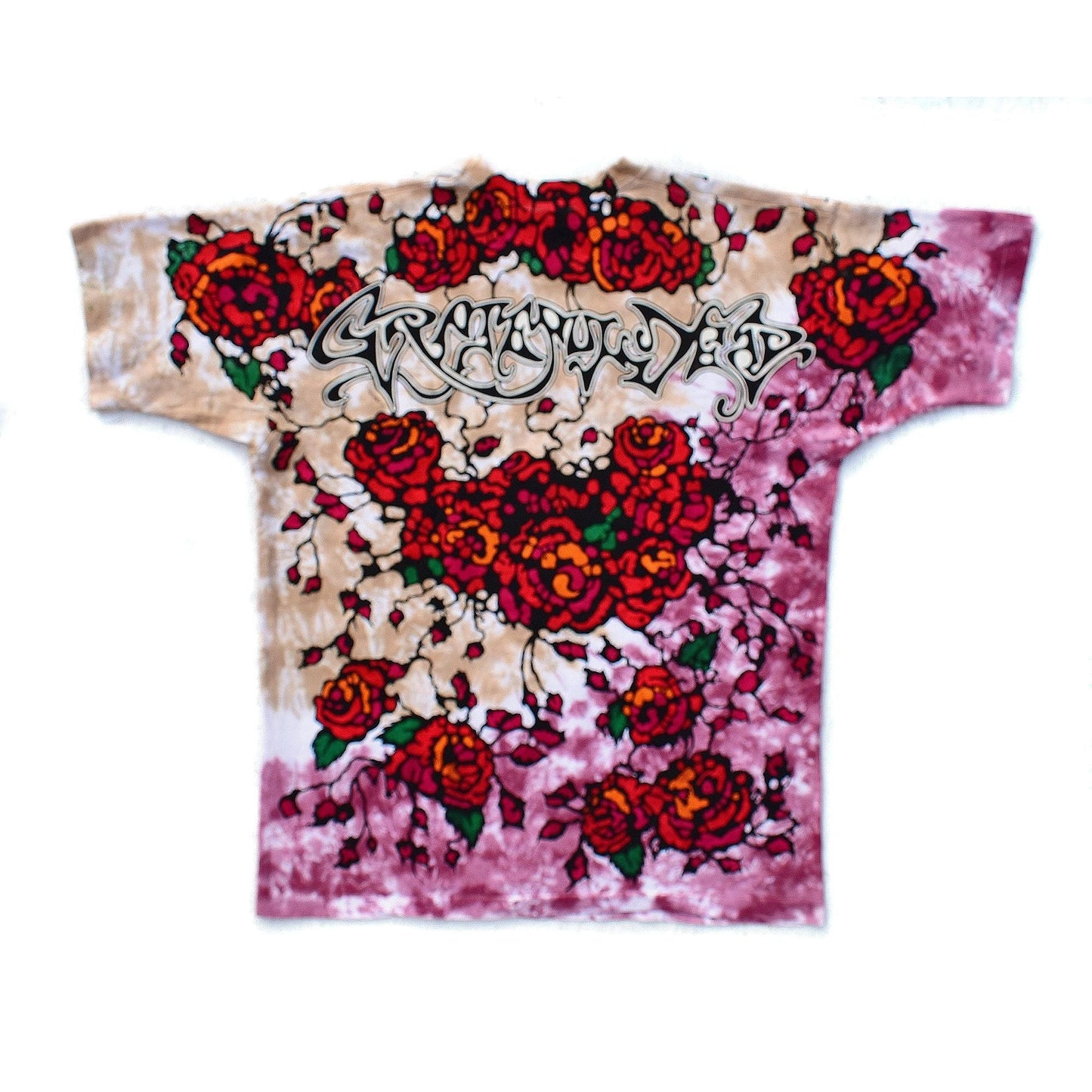 1992 Grateful Dead Brockum GDM Bertha Roses Tie Dye T-Shirt, Size XL