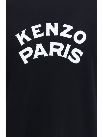 Kenzo Paris Emblem Logo Print T-Shirt — Black