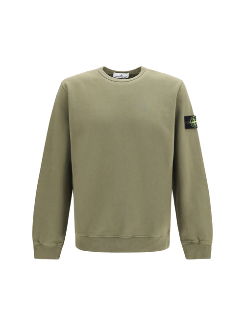 Stone Island Crewneck Cotton Sweatshirt — Green