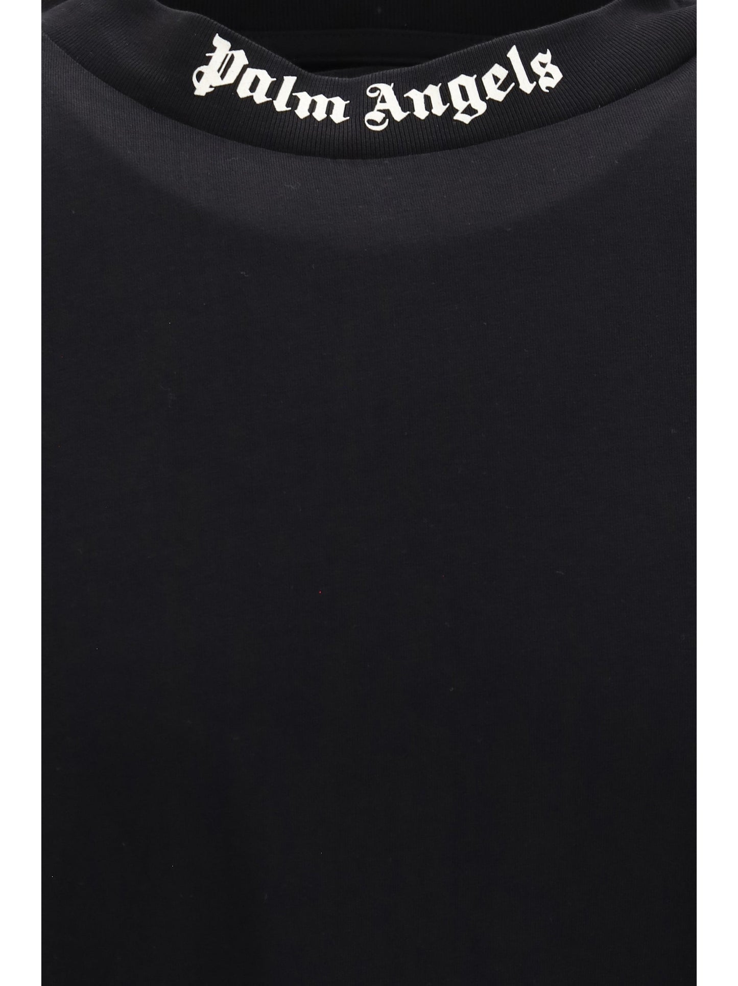 Palm Angels Logo-Print Crew Neck T-Shirt — Black