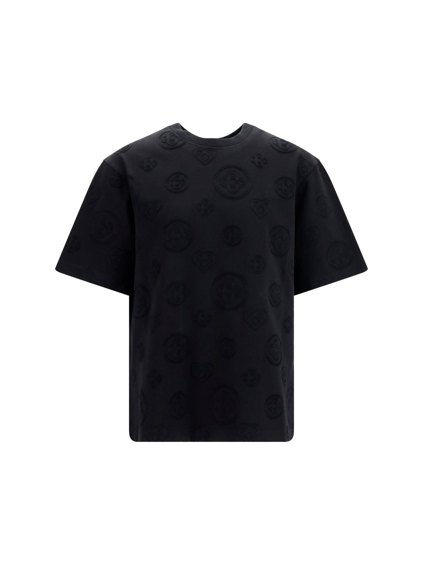 Casablanca All-Over Monogram T-Shirt — Black