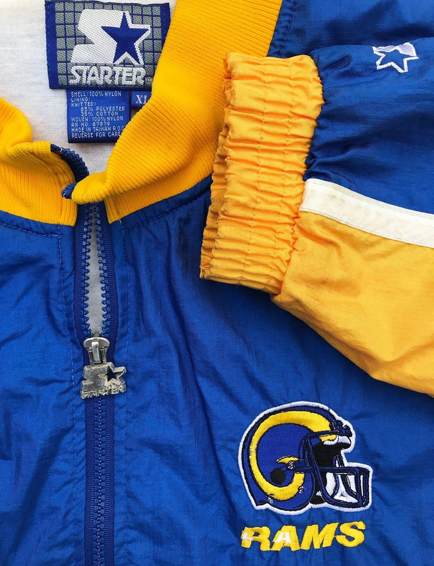 LA Rams Starter 90s Nylon Windbreaker / Warm-up Jacket Size XL