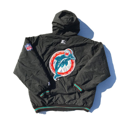 Miami Dolphins 90's Starter Parka Jacket Size Large