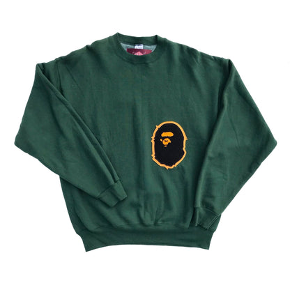 1/1 Bathing Ape BAPE Heavyweight Chenille Crew Sweatshirt NEW XL