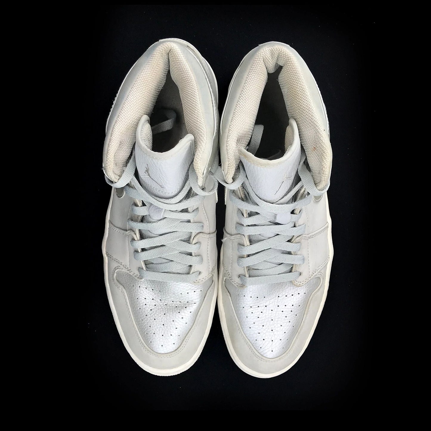 Nike Air Jordan 1 Retro + 2001 Silver 1 of 50K Size 12