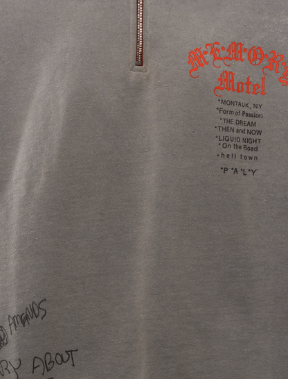 SORRY 'BOUT THAT 1/4 ZIP CREWNECK