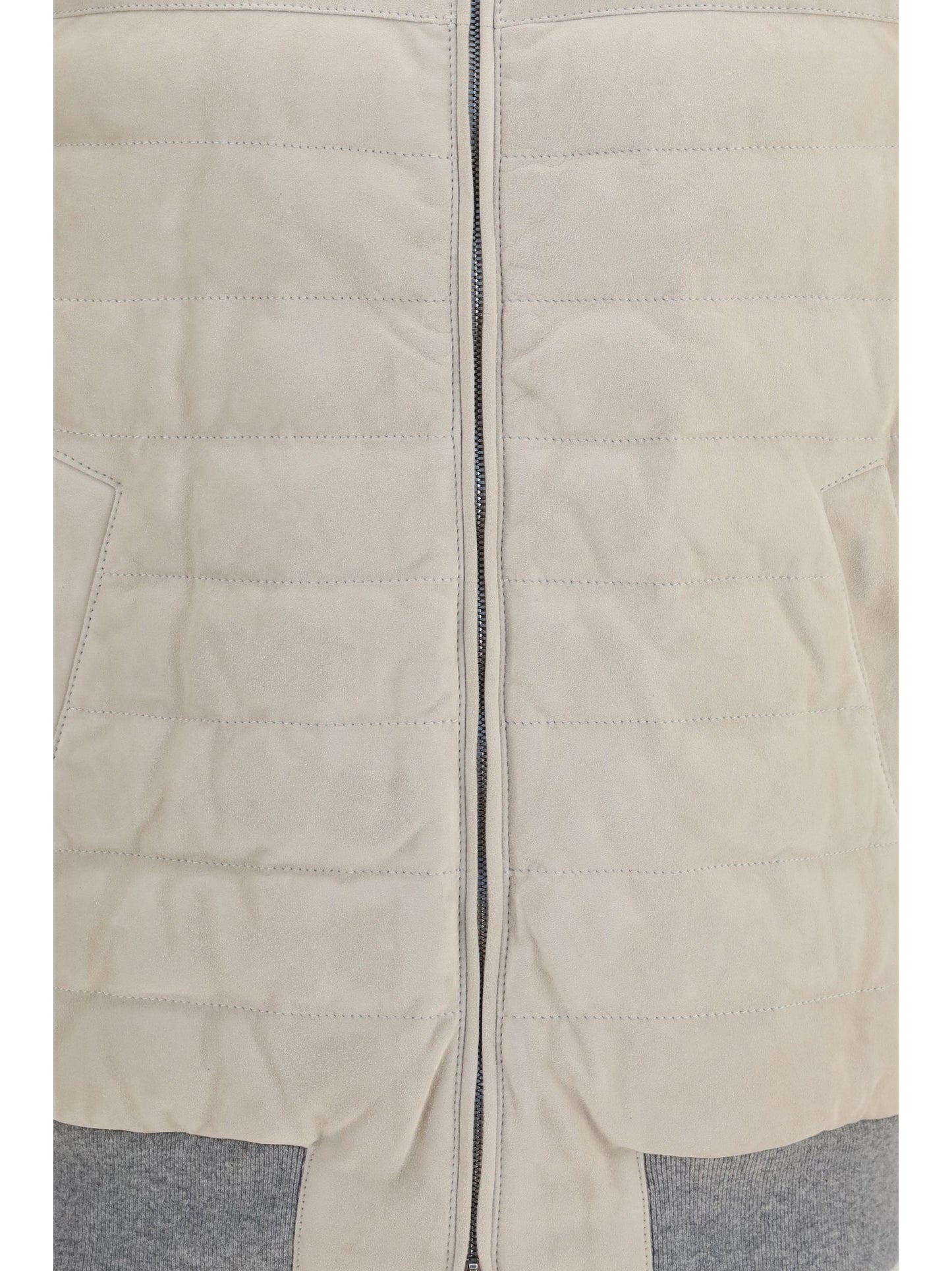 Brunello Cucinelli Padded Quilted Vest — White