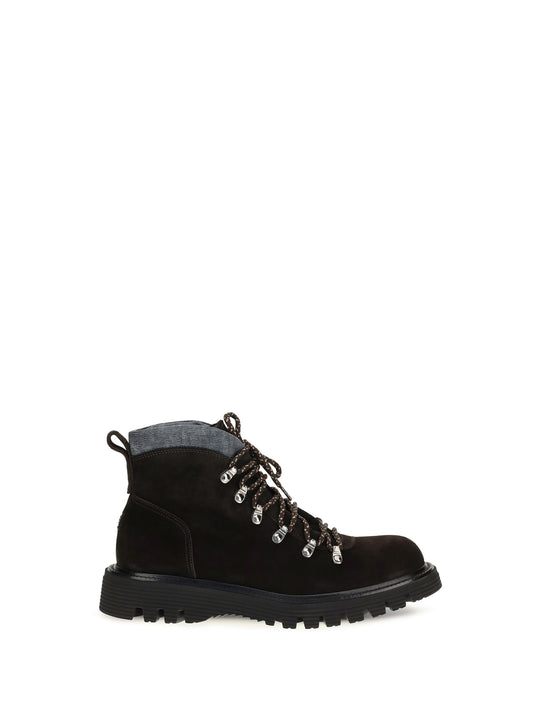 Fratelli Rossetti Suede Lace-Up Boots — Brown