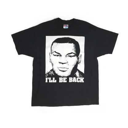 FREE MIKE TYSON "I'll Be Back" Double Sided Print 50/50 Boxing T-Shirt