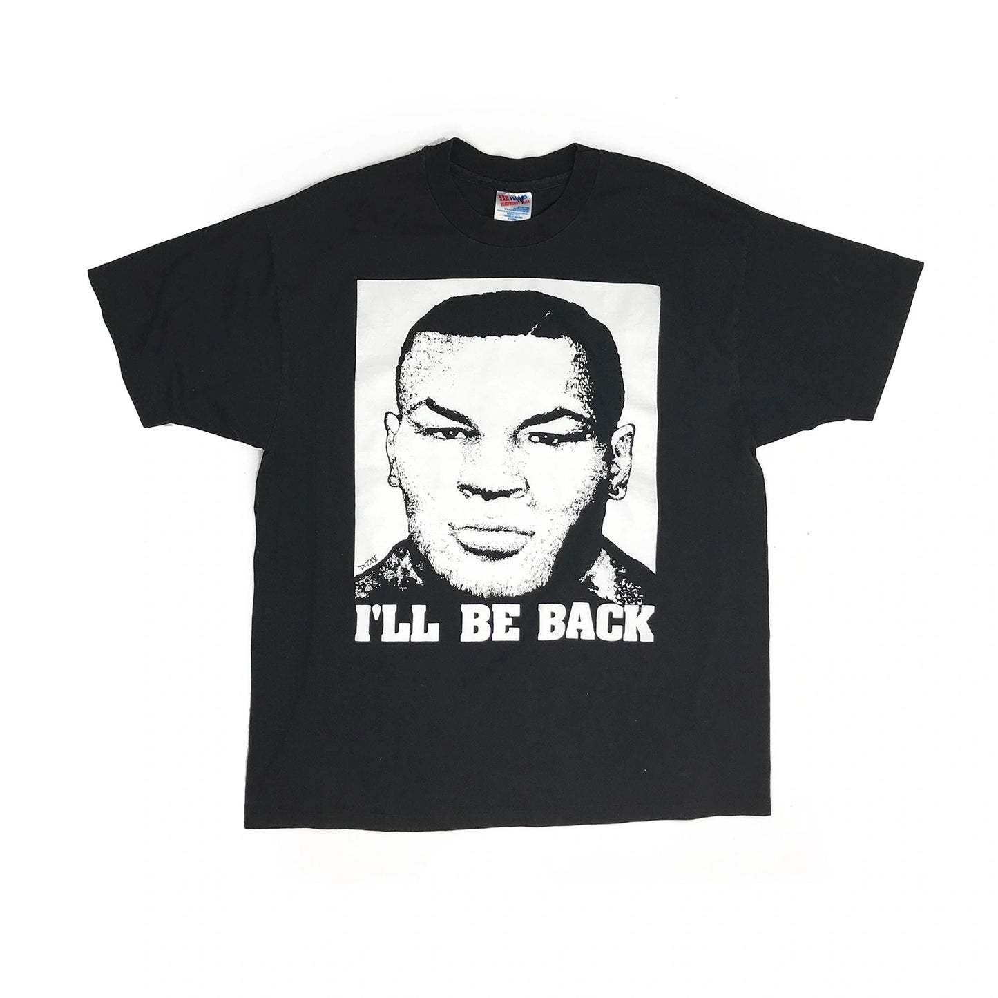 FREE MIKE TYSON "I'll Be Back" Double Sided Print 50/50 Boxing T-Shirt
