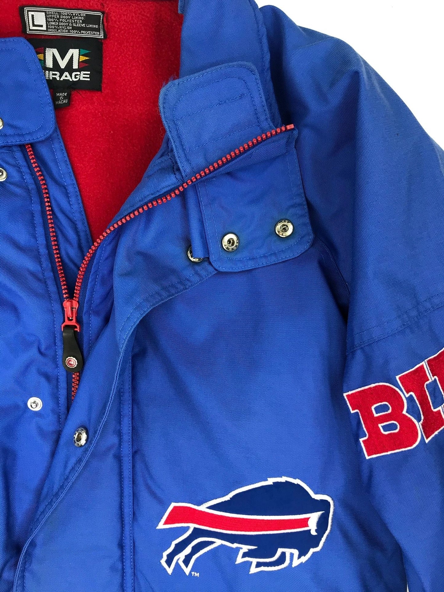 Buffalo Bills 90's Fleece Lined Heavyweight Mirage Parka Size Large