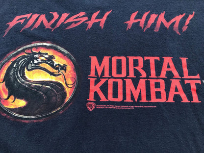 Mortal Kombat Finish Him! Fatality Original WB T-Shirt Faded
