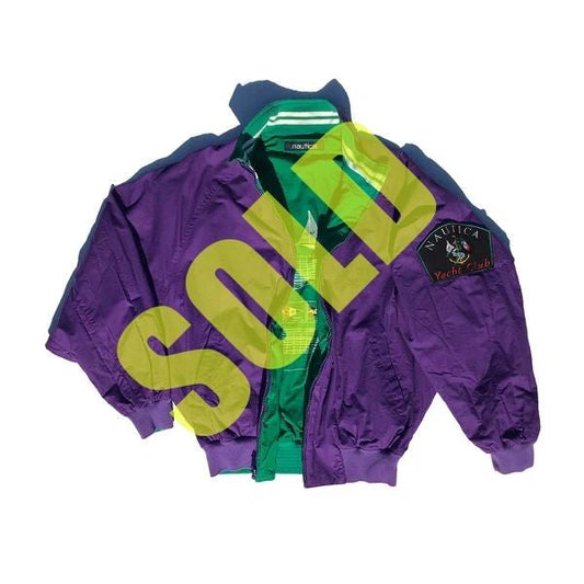 Nautica Yacht Club Sailing 90's Reversible Jacket