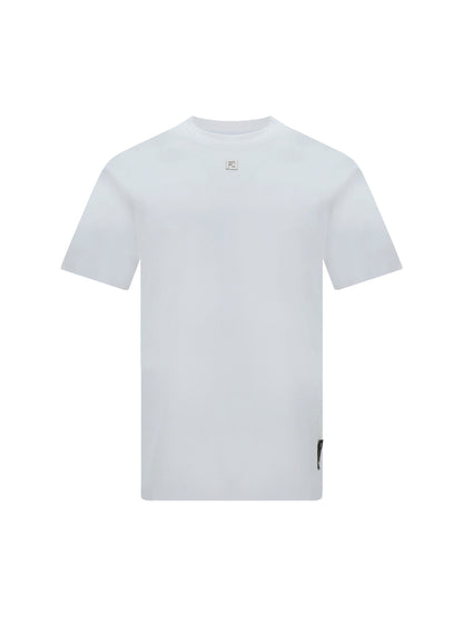 Fendi Logo-Embroidered Cotton T-Shirt — White