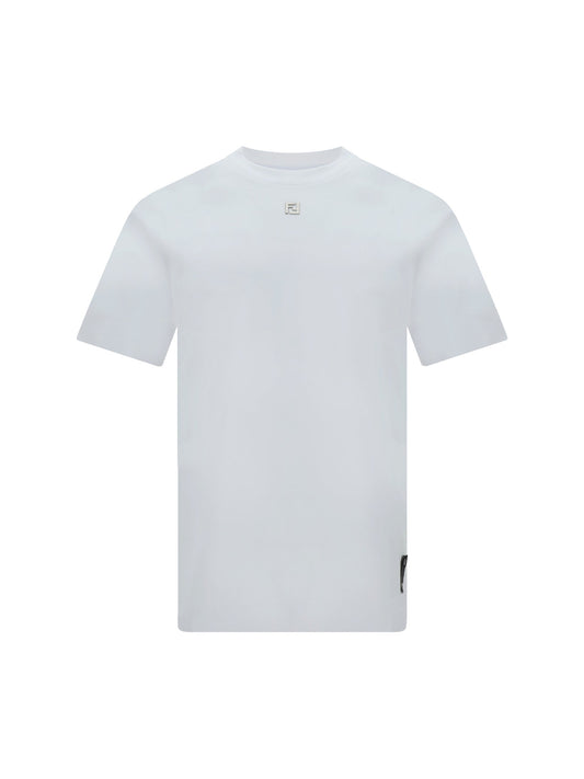 Fendi Logo-Embroidered Cotton T-Shirt — White